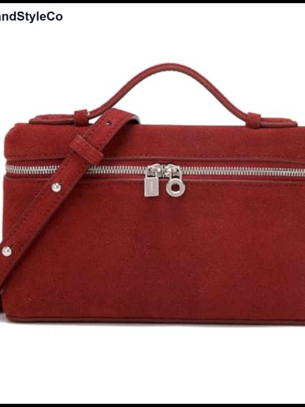 Women's Real Suede Leather Crossbody Bag with Top Handle, Shoulder Strap